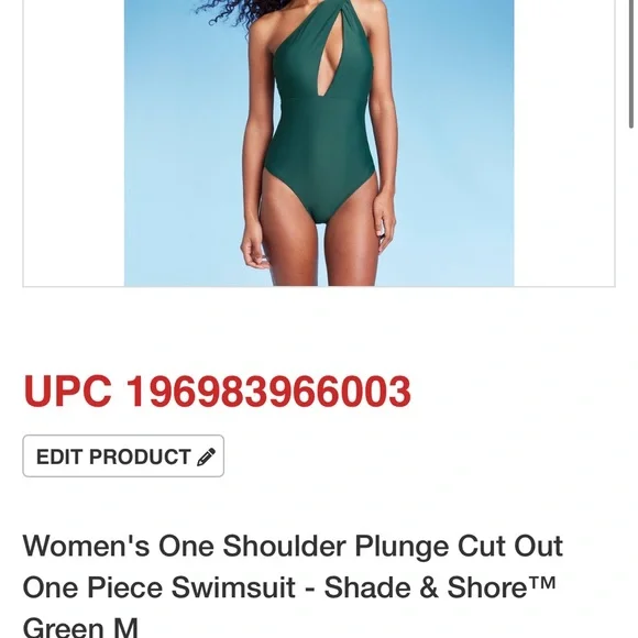 nwT shade and shore, medium seat coverage swimming suit - Picture 2 of 5